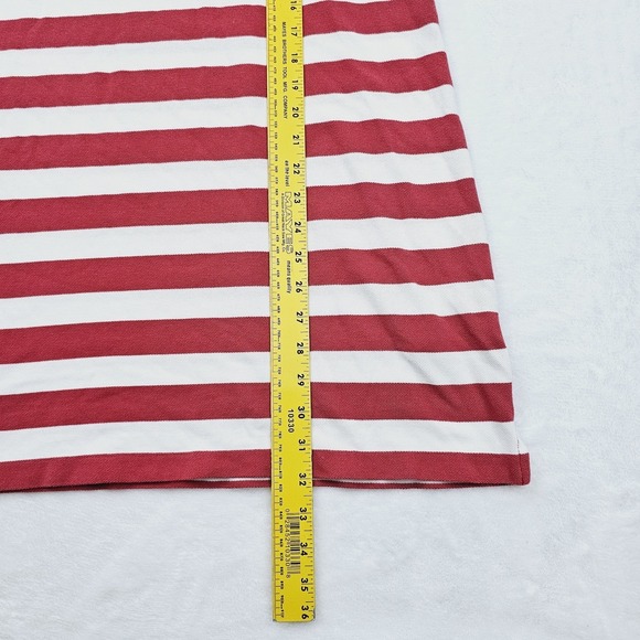 Polo Ralph Lauren Womens XL Mesh Mini Dress Red Striped Preppy Ivy Coastal - Picture 8 of 9